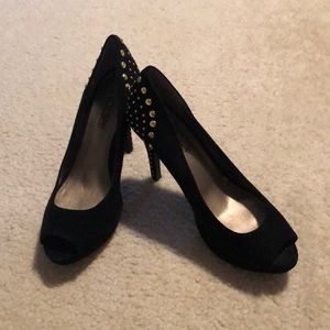 Black and Gold Moda Spana Heels